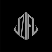 ZF initial monogram real estate with building design vector