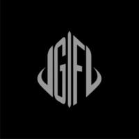 GF initial monogram real estate with building design vector