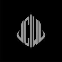 CW initial monogram real estate with building design vector