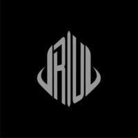 RU initial monogram real estate with building design vector