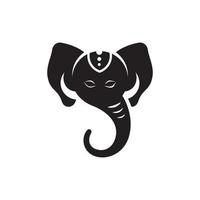 Ilustración de diseño de icono de vector de ganesha