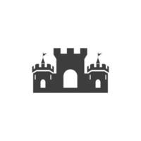 icono de ilustración de vector de castillo