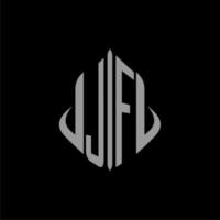 jf initial monogram real estate con diseño de edificios vector