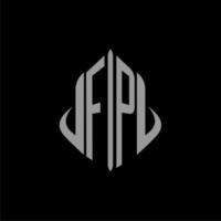 FP initial monogram real estate with building design vector