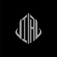 IR initial monogram real estate with building design vector