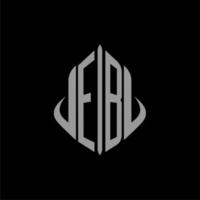 EB initial monogram real estate with building design vector