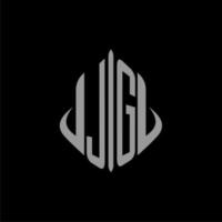 JG initial monogram real estate with building design vector