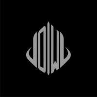 OW initial monogram real estate with building design vector