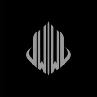 WW initial monogram real estate with building design vector