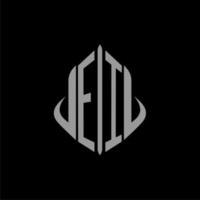 EI initial monogram real estate with building design vector