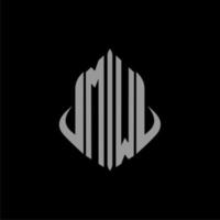 MW initial monogram real estate with building design vector