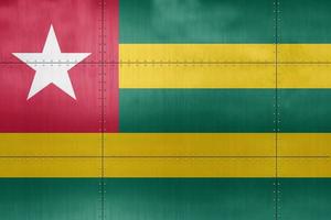 3D Flag of Togo on metal photo