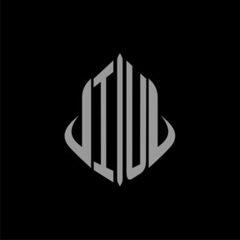 IU initial monogram real estate with building design vector