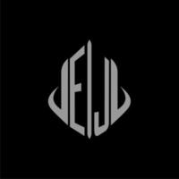 EJ initial monogram real estate with building design vector