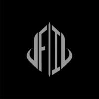 FI initial monogram real estate with building design vector