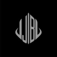 jb initial monogram real estate con diseño de edificios vector