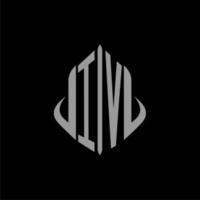 IV initial monogram real estate with building design vector