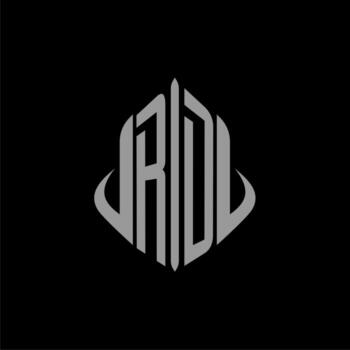 rd bienes raíces iniciales del monograma con diseño de edificios vector