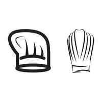 Hat chef logo template vector