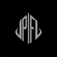 PF initial monogram real estate with building design vector