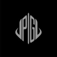 PG initial monogram real estate with building design vector