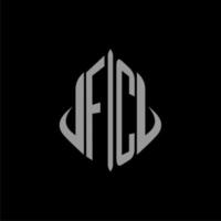 fc initial monogram real estate con diseño de edificios vector