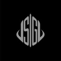 SG initial monogram real estate with building design vector