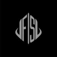 fs initial monogram real estate con diseño de edificios vector