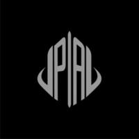 PA initial monogram real estate with building design vector