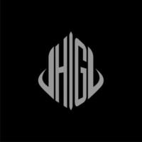 HG initial monogram real estate with building design vector