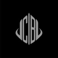 cb initial monogram real estate con diseño de edificios vector