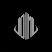 OM initial monogram real estate with building design vector