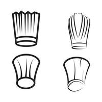 Hat chef logo template vector