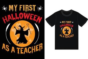 Crazy Halloween Scary T-Shirt Design vector