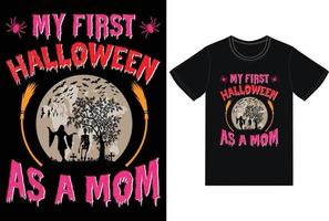 Halloween Mom T-Shirt Design vector