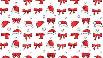 Flat design christmas pattern collection with elements vector
