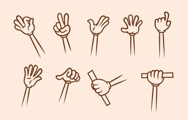 Free cartoon hands - Vector Art Free cartoon hands - Vector Art