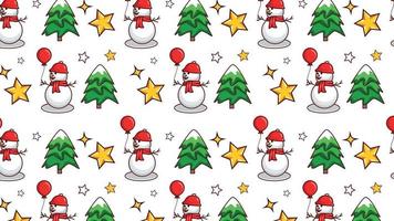 Flat design christmas pattern collection with elements vector