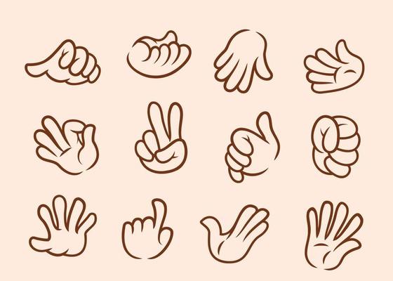 Free cartoon hands - Vector Art Free cartoon hands - Vector Art