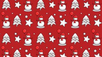 Flat design christmas pattern collection with elements vector