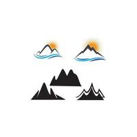 logotipo de icono de montaña vector