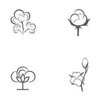 Cotton flower vector icon template