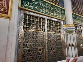 Medina, Saudi Arabia, Oct 2022 - Muslim pilgrims are going to visit Roza Rasool at Masjid Al Nabawi Medina. photo