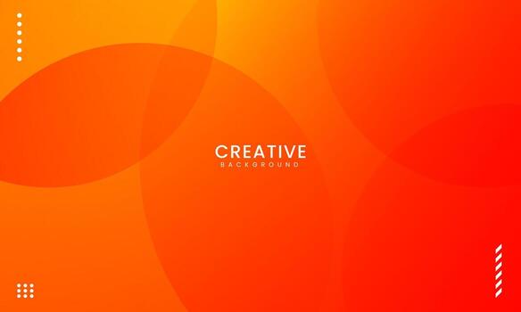 Dynamic orange background with abstract circle shape. minimal geometric background vector