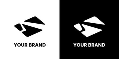 V logo for electronic brand identity design modern minimalist elegant simple creative idea vector
