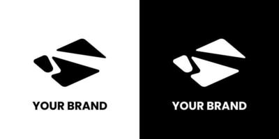 V logo for electronic brand identity design modern minimalist elegant simple creative idea vector