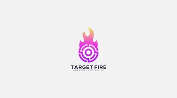 Target And Fire logo icon vector design