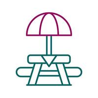 Picnic Table Vector Icon