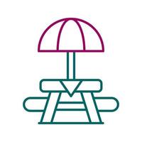 Picnic Table Vector Icon