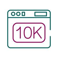 icono de vector de 10k